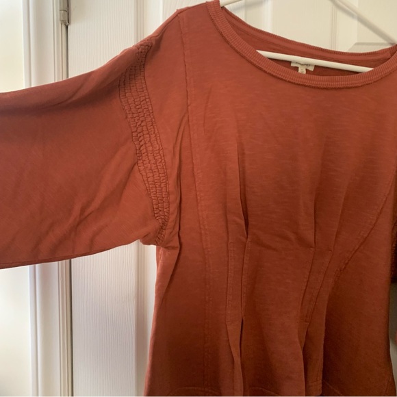 Anthropologie pleated sweatshirt top sz XL - Picture 8 of 8